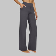 Noelia | Pantalón de Jersey de Pierna Ancha Mujer Cintura Alta