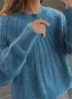 Nuria | Jersey de Lana Mujer Cuello Redondo Manga Larga