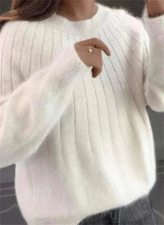 Nuria | Jersey de Lana Mujer Cuello Redondo Manga Larga