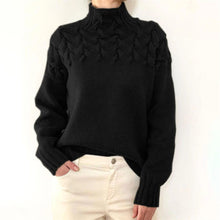 Nuria | Jersey de Punto Trenzado Cuello Alto Mujer Manga Larga
