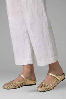 Nuria | Mules Planos Tejidos Mary Jane Mujer Correa Joya
