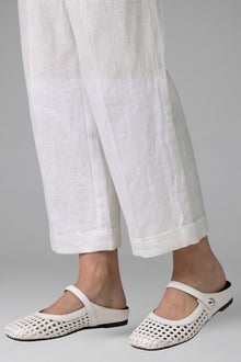 Nuria | Mules Planos Tejidos Mary Jane Mujer Correa Joya