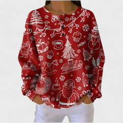 Nuria | Women's Christmas Print Long Sleeve Sweatshirt