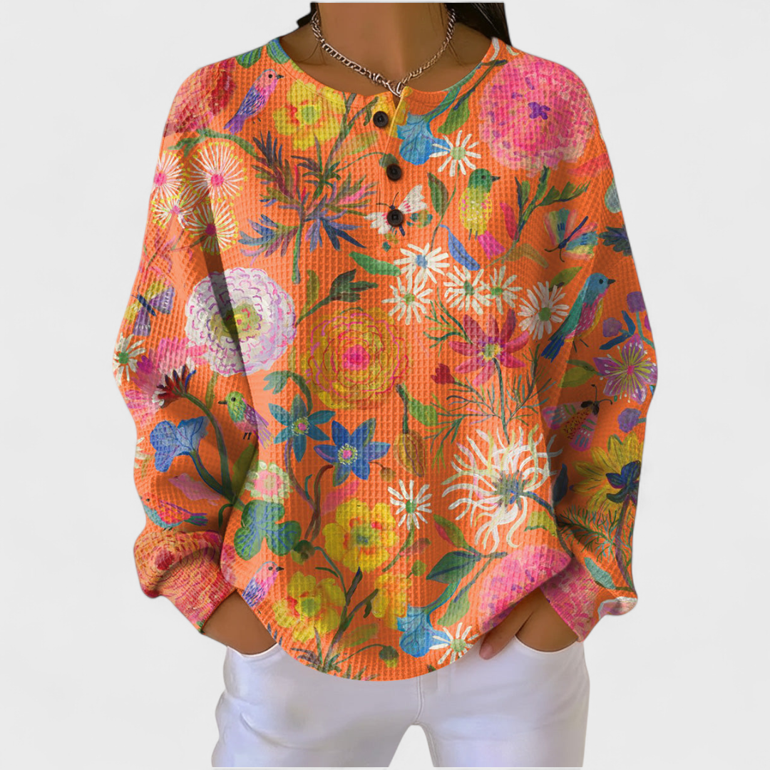 Nuria | Women's Christmas Print Long Sleeve Sweatshirt