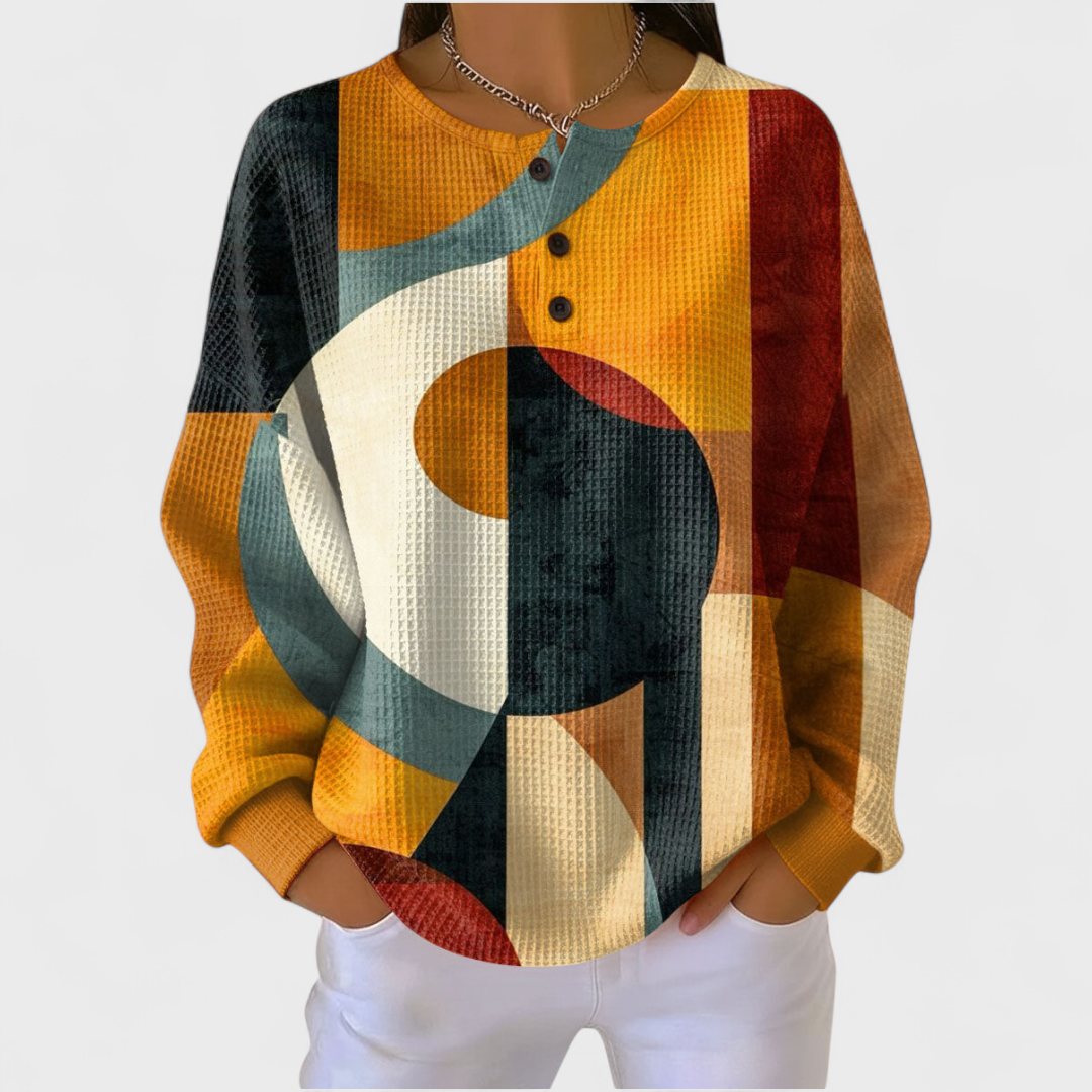 Nuria | Women's Christmas Print Long Sleeve Sweatshirt