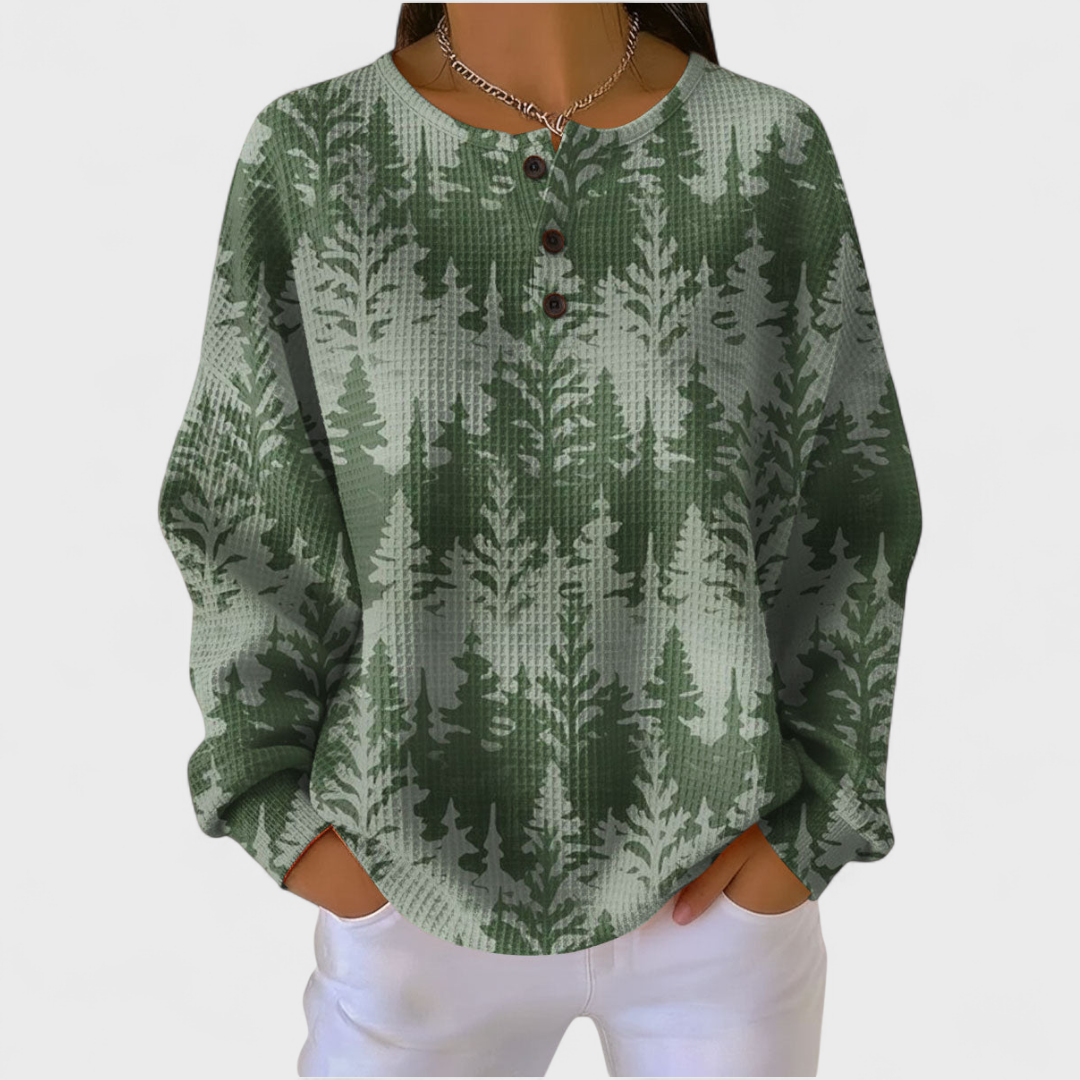 Nuria | Women's Christmas Print Long Sleeve Sweatshirt