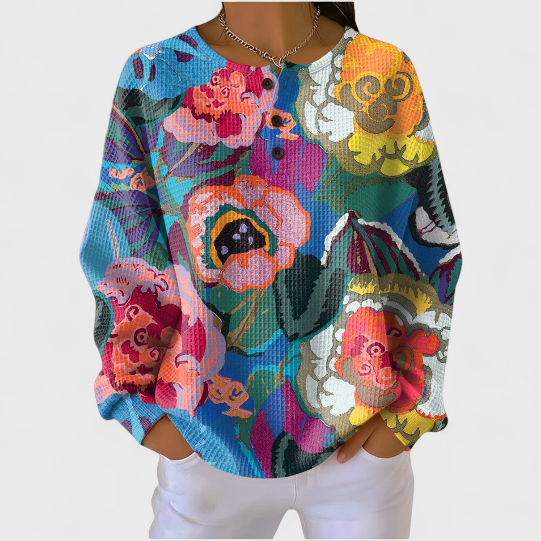 Nuria | Women's Christmas Print Long Sleeve Sweatshirt