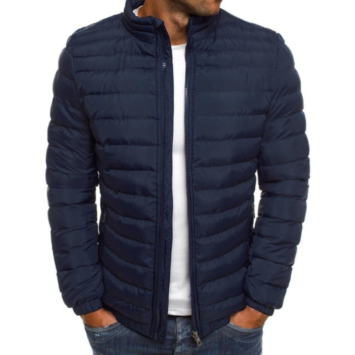 Oriol | Chaqueta Acolchada Ligera Hombre Cuello Alto Cremallera