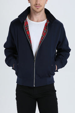 Oriol | Chaqueta Harrington Hombre Forro Tartán Cremallera