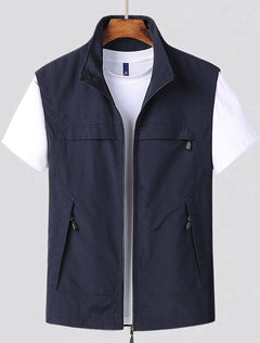 Óscar | Gilet Ligero Hombre Cuello Alto Bolsillos con Cremallera