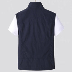 Óscar | Gilet Ligero Hombre Cuello Alto Bolsillos con Cremallera