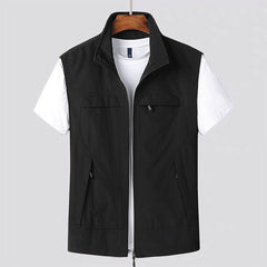 Óscar | Gilet Ligero Hombre Cuello Alto Bolsillos con Cremallera
