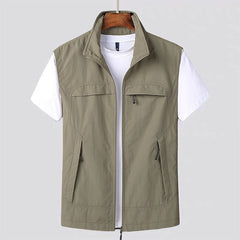 Óscar | Gilet Ligero Hombre Cuello Alto Bolsillos con Cremallera