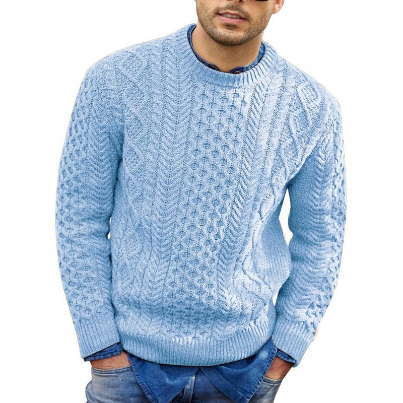 Óscar | Jersey de Punto Cuello Redondo Hombre Trenzado