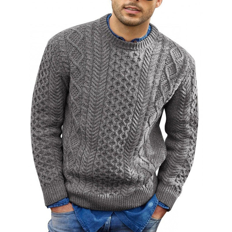 Óscar | Jersey de Punto Cuello Redondo Hombre Trenzado
