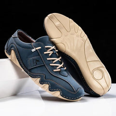 Óscar | Zapatos de Cuero Casual Hombre Cordones Suela Ondulada