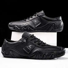 Óscar | Zapatos de Cuero Casual Hombre Cordones Suela Ondulada