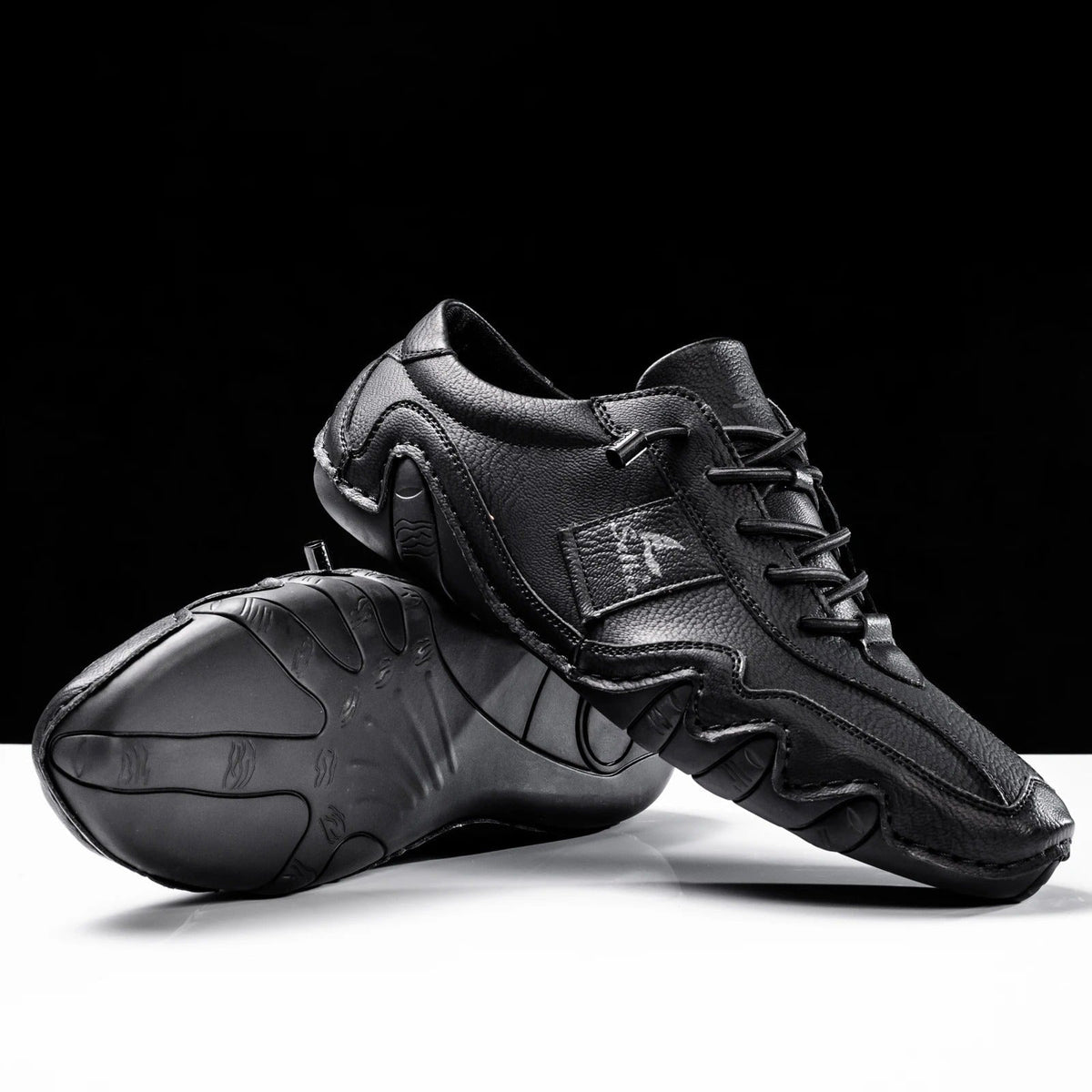 Óscar | Zapatos de Cuero Casual Hombre Cordones Suela Ondulada
