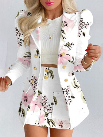 Blanco con flores