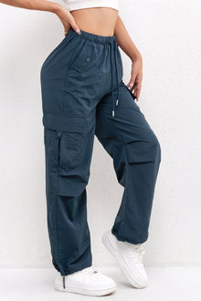 Pantalones Cargo Mujer Cintura Elástica Bajos Ajustables