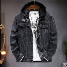 Pau | Chaqueta Vaquera con Capucha Hombre Denim Bolsillos