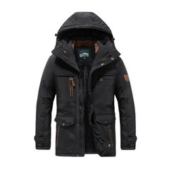 Pau | Parka Hombre Acolchada con Capucha Forro Polar
