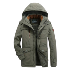 Pau | Parka Hombre Acolchada con Capucha Forro Polar