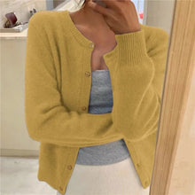 Paula | Cárdigan de Punto Suave Mujer Escote Redondo Botones