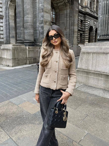 Pilar | Chaqueta de Tweed Mujer Corta Botones