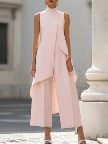 Pilar | Conjunto Elegante de Cuello Alto Asimétrico Mujer