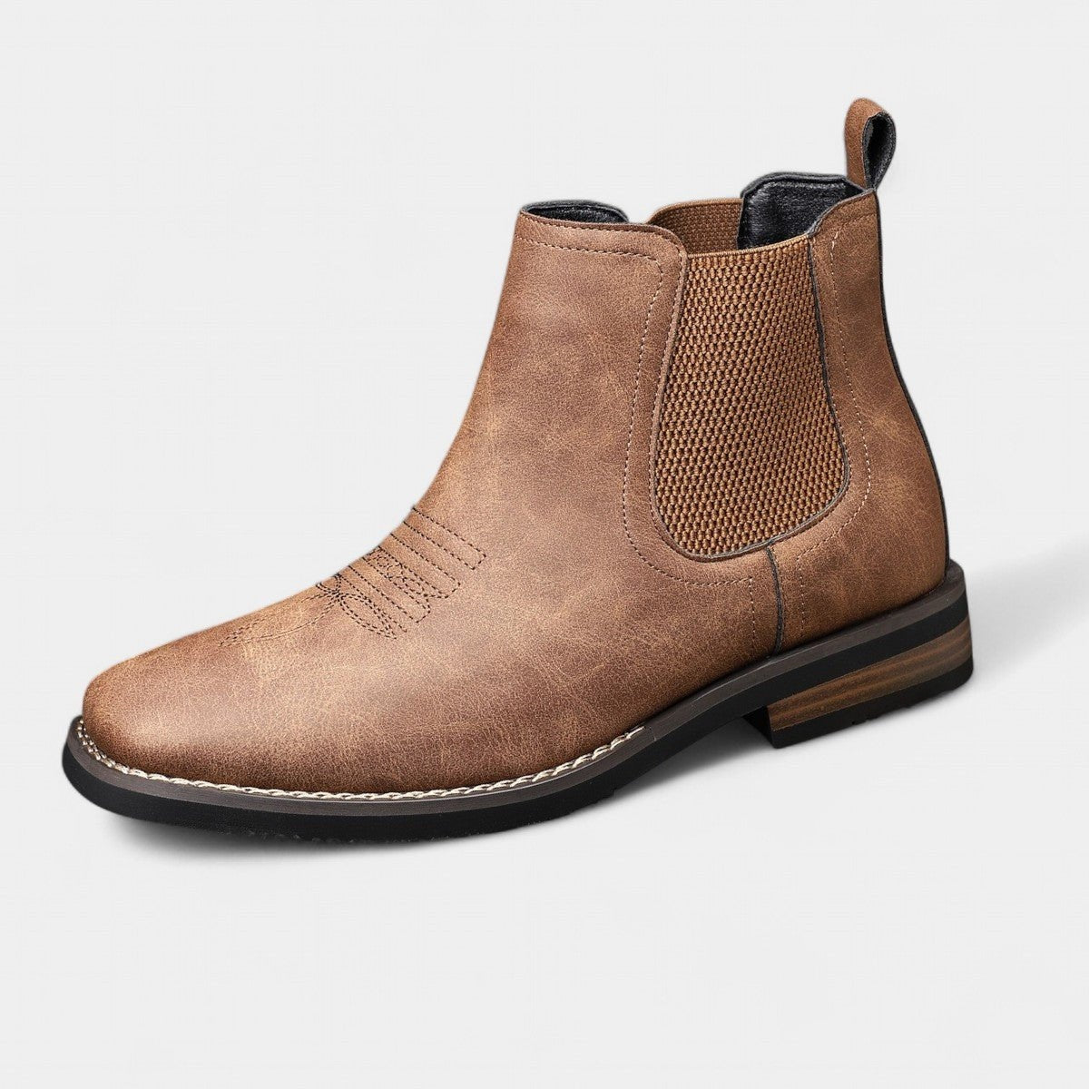 Rafael | Chelsea Boots Hombre Slip-On Cuero Sintético Suela Bloque