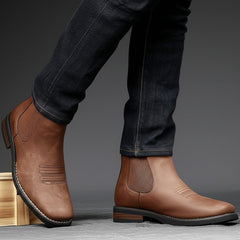 Rafael | Chelsea Boots Hombre Slip-On Cuero Sintético Suela Bloque