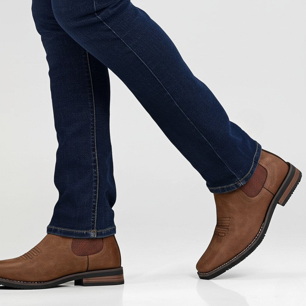 Rafael | Chelsea Boots Hombre Slip-On Cuero Sintético Suela Bloque