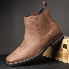 Rafael | Chelsea Boots Hombre Slip-On Cuero Sintético Suela Bloque
