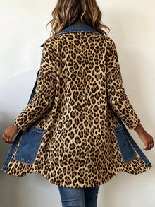 Raquel | Women's Animal Print Denim Jacket with Pockets