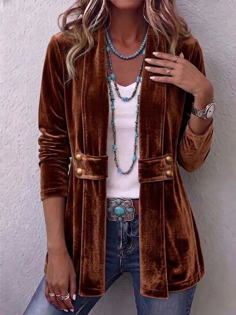 Raquel | Women's Animal Print Denim Jacket with Pockets