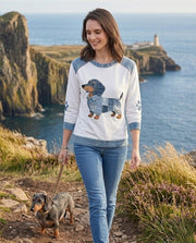 Rebeca | Sudadera Gráfica sin Capucha Mujer Estampado Perro