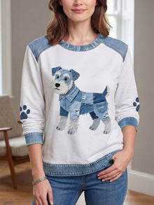 Rebeca | Sudadera Gráfica sin Capucha Mujer Estampado Perro