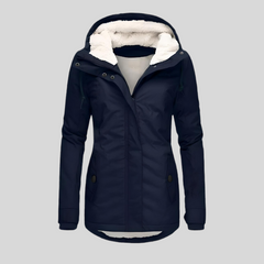 Rocío | Parka Impermeable Mujer con Capucha Forro Borreguito