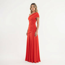 Rocío | Vestido Largo de Fiesta Un Hombro Mujer Fruncido