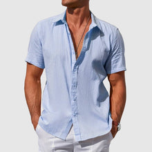 Rodrigo | Camisa de Lino de Manga Corta Hombre Texturizada