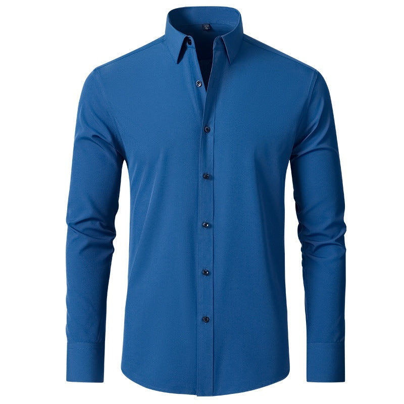 Rodrigo | Camisa Oxford Slim Fit de Manga Larga Hombre Stretch Cuello Clásico
