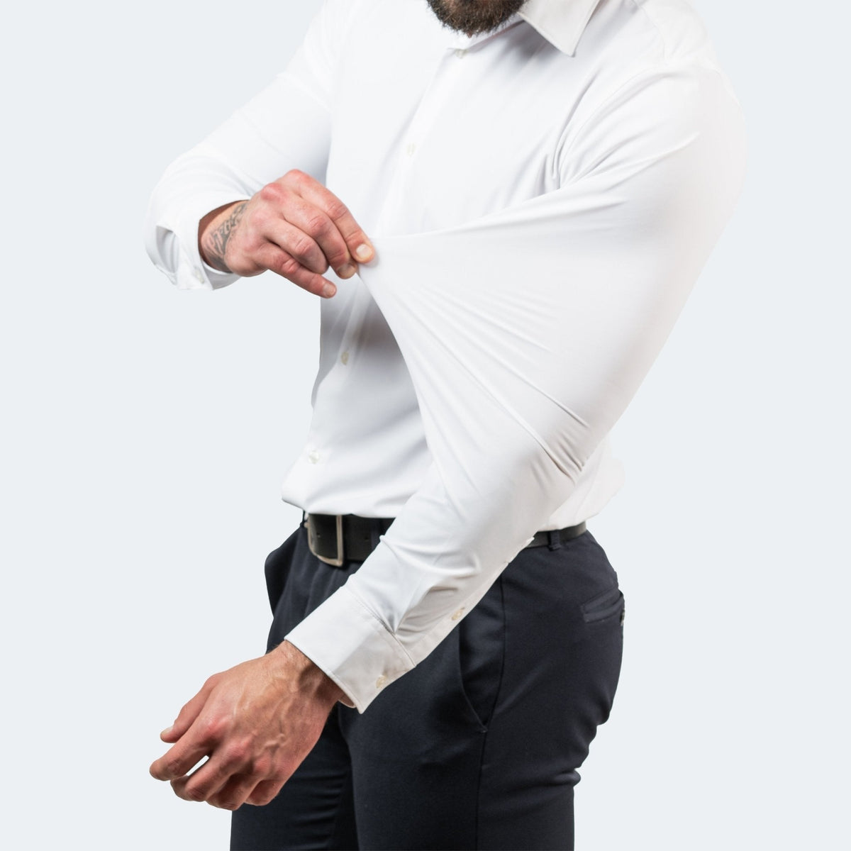 Rodrigo | Camisa Oxford Slim Fit de Manga Larga Hombre Stretch Cuello Clásico