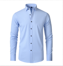 Rodrigo | Camisa Oxford Slim Fit de Manga Larga Hombre Stretch Cuello Clásico