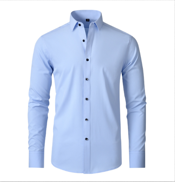 Rodrigo | Camisa Oxford Slim Fit de Manga Larga Hombre Stretch Cuello Clásico