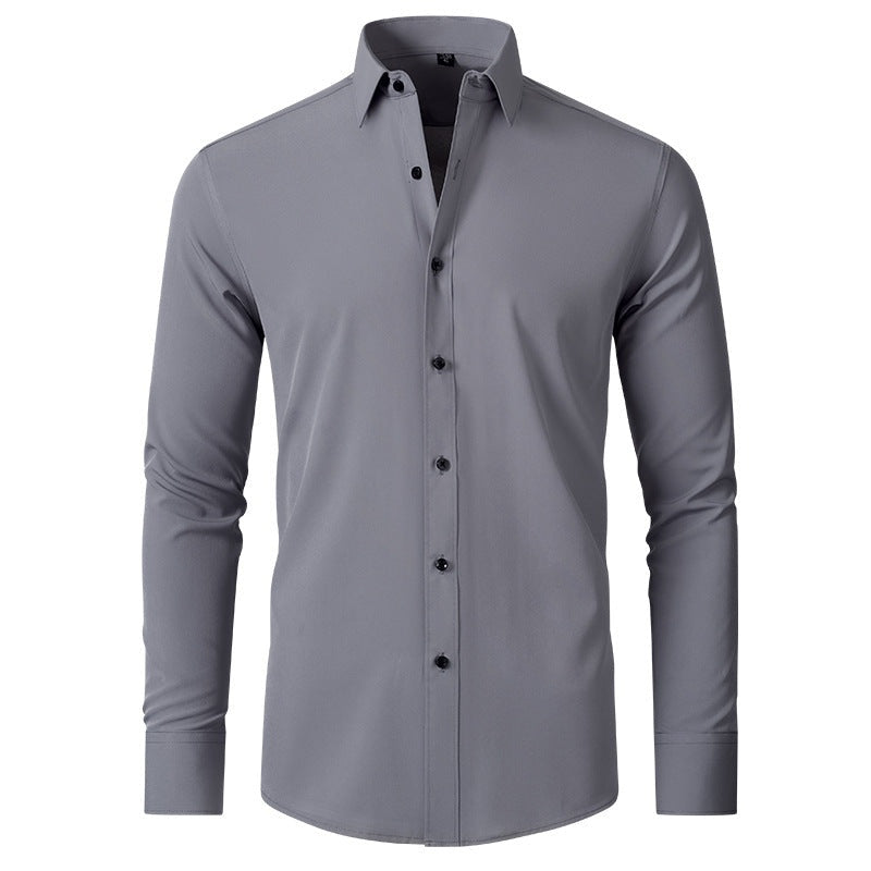 Rodrigo | Camisa Oxford Slim Fit de Manga Larga Hombre Stretch Cuello Clásico