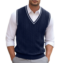 Rodrigo | Chaleco de Punto Hombre Cuello en V Cable Knit