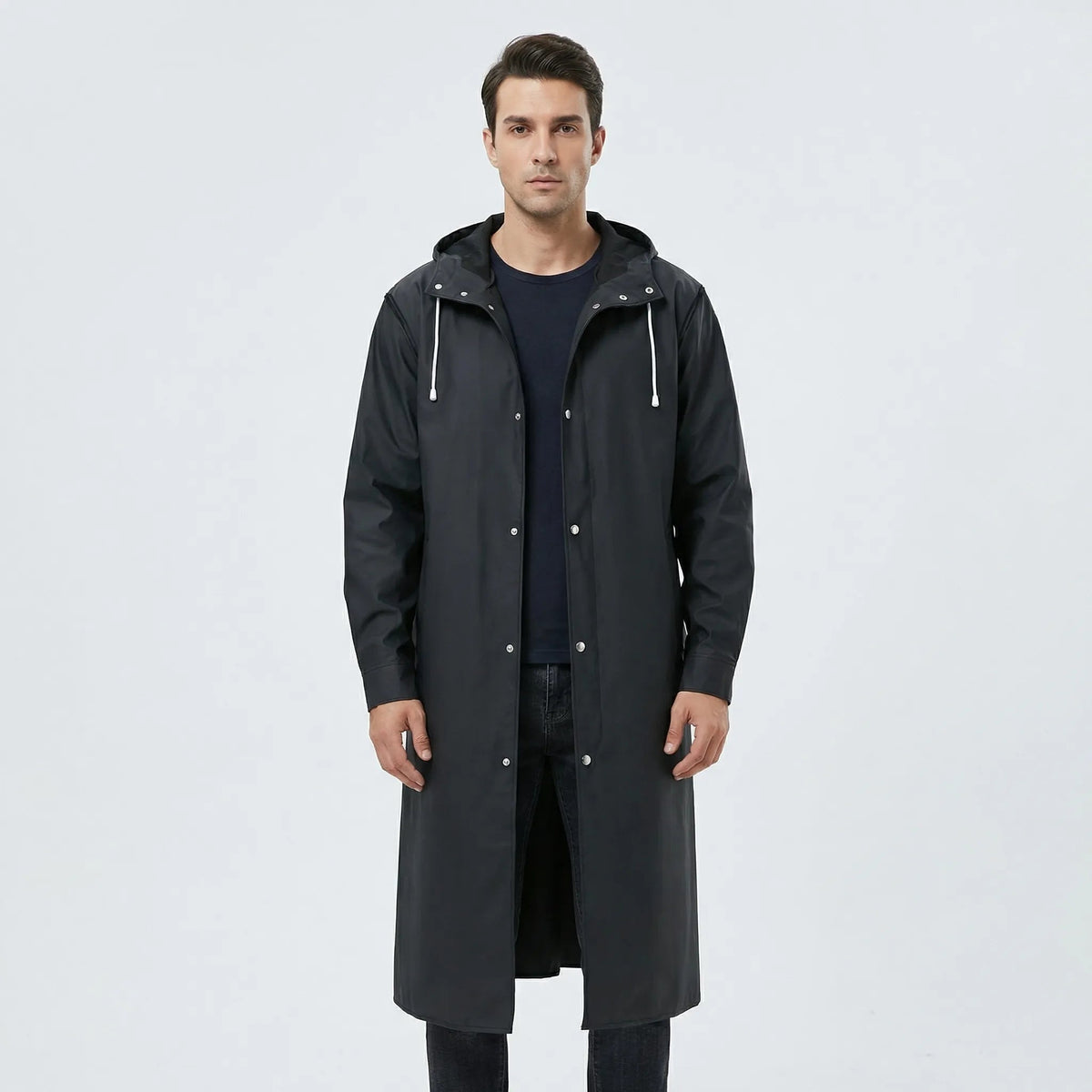 Rodrigo | Chubasquero Largo Impermeable Hombre con Capucha