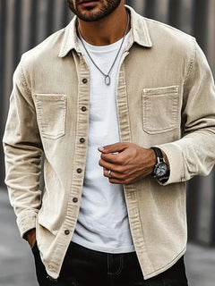 Rubén | Camisa de Pana Oversize Hombre Manga Larga Bolsillos