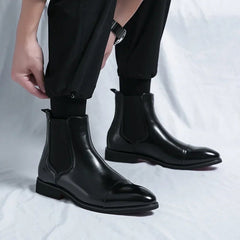 Rubén | Chelsea Boots de Cuero Hombre Suela Contraste